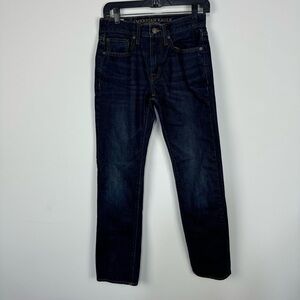 American Eagle Original Straight Dark Wash Denim Jeans Size 28x34